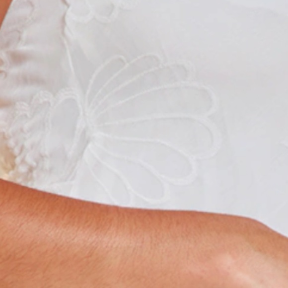 pretty little thing white chiffon embroidered maxi dress - Picture 4 of 7